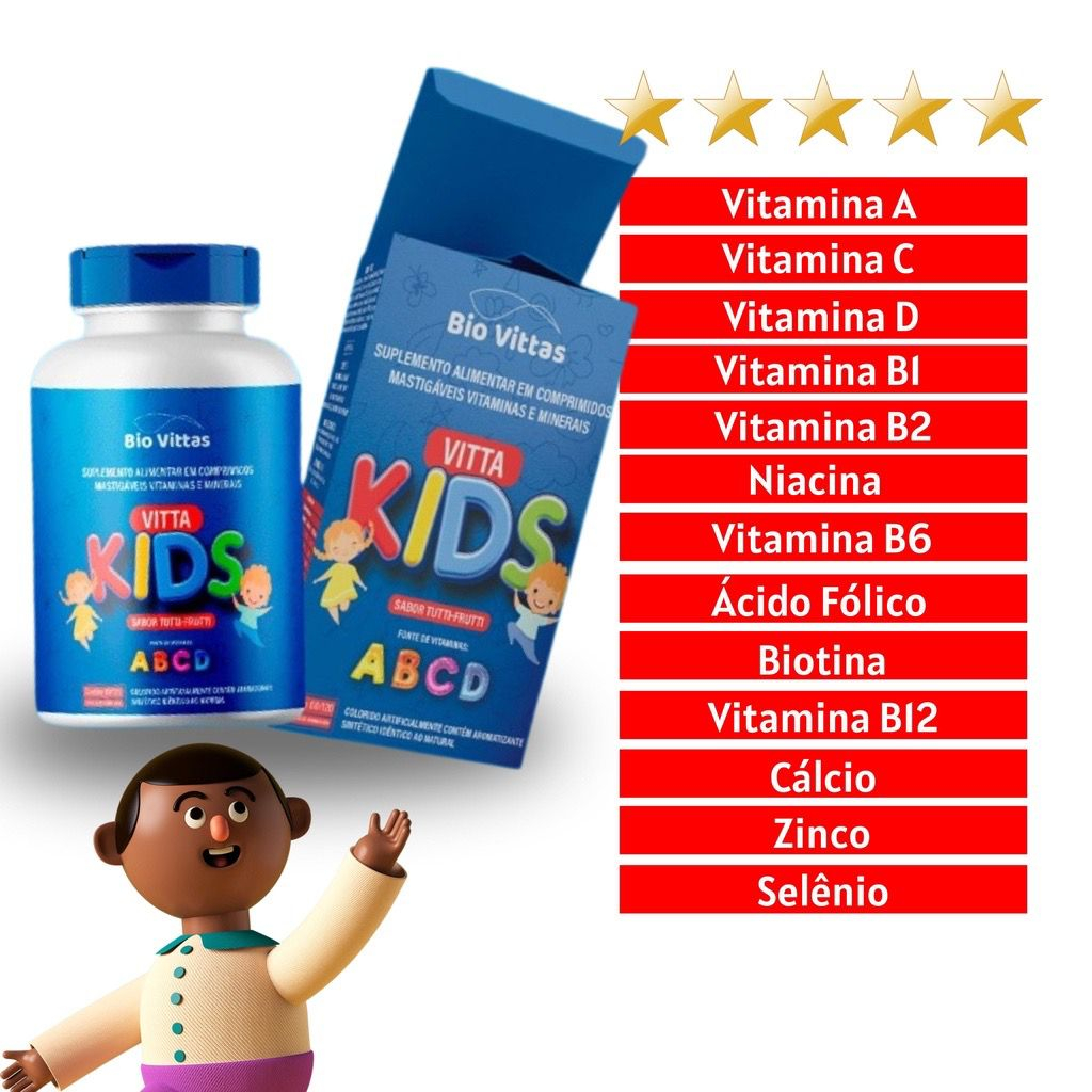 KIT Vitamina Infantil Para Imunidade Apetite Anemia - Infantil ...