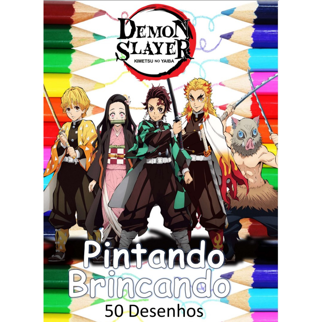 Demon Slayer para Colorir : 30 desenhos para imprimir