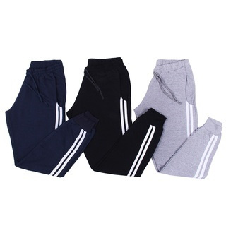 Kit 3 Calça de moletom pelúcida com amarração masculina estilo jogger academia , caminhada e casual muito confortável