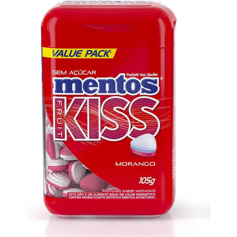Mentos Kiss 150 unidades 105g sem açúcar