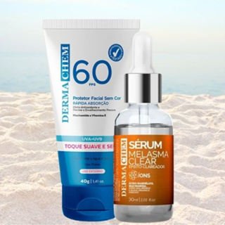 Kit Protetor Solar facial e Sérum Clareador Dermachem