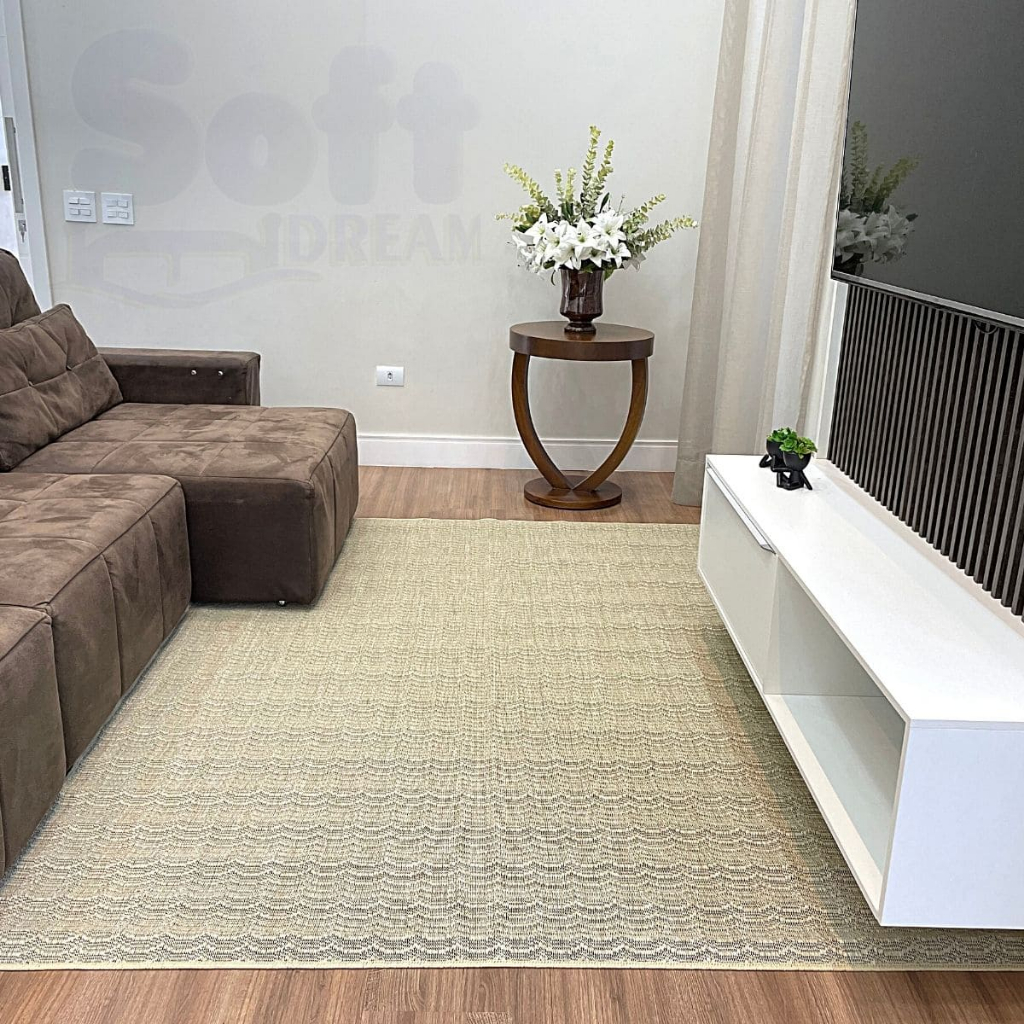 Tapete Sisal Clínica Charme 100x150 Durabilidade Estilo Ambientes Profissionais