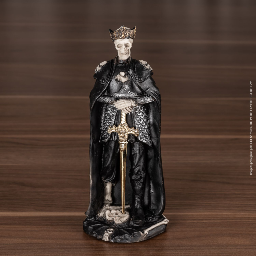 Estátua Orixá Exu Caveira Esculpida em Resina | Shopee Brasil