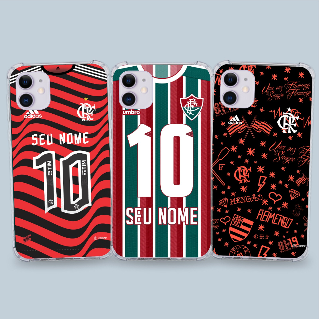 Kit 3 Capas celular personalizadas Times 2 alta Qualidade