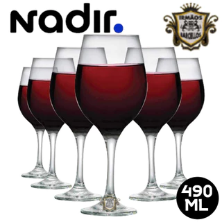 Conjunto De Taças De Vinho De Vidro 490ML Modelo Barone - Taças De Vidro Para Agua Vinho Utensílios De Cozinha Copos Nadir