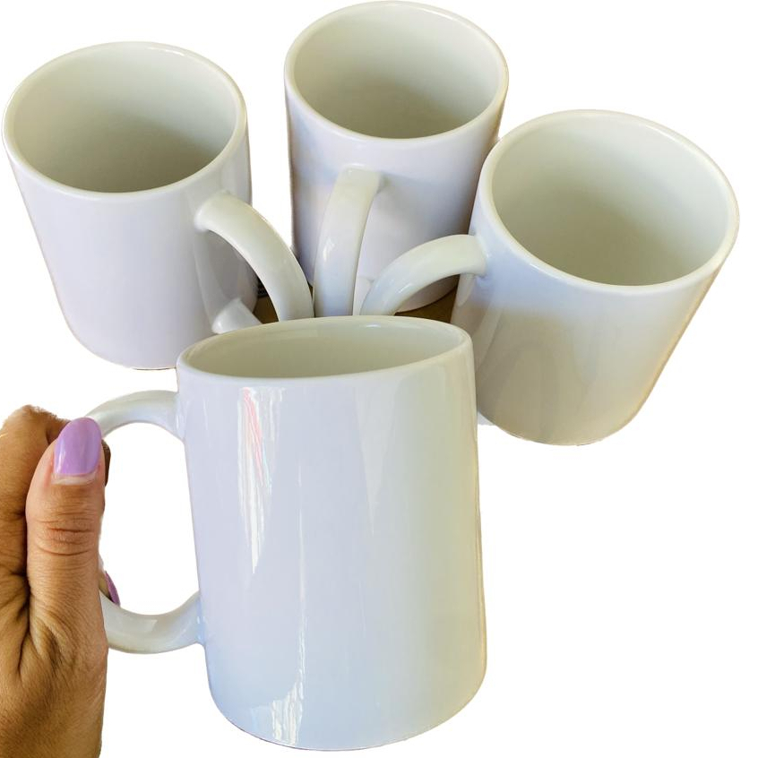 Caneca para Sublimação (10und) AAA Importada 325ml Porcelana Alta Definição Alto Brilho