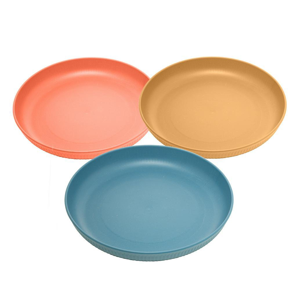 KIT 1 , ou 4 PRATOS DE BAMBU E PP STRIPES 23CM