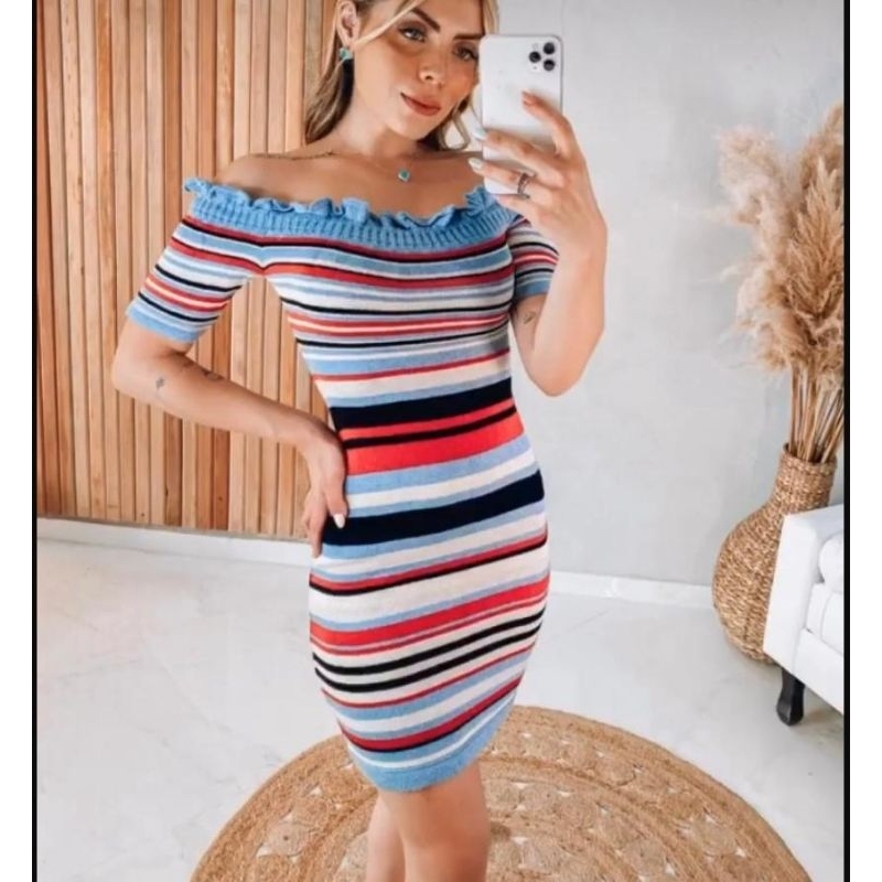 Vestido de hot sale linha listrado