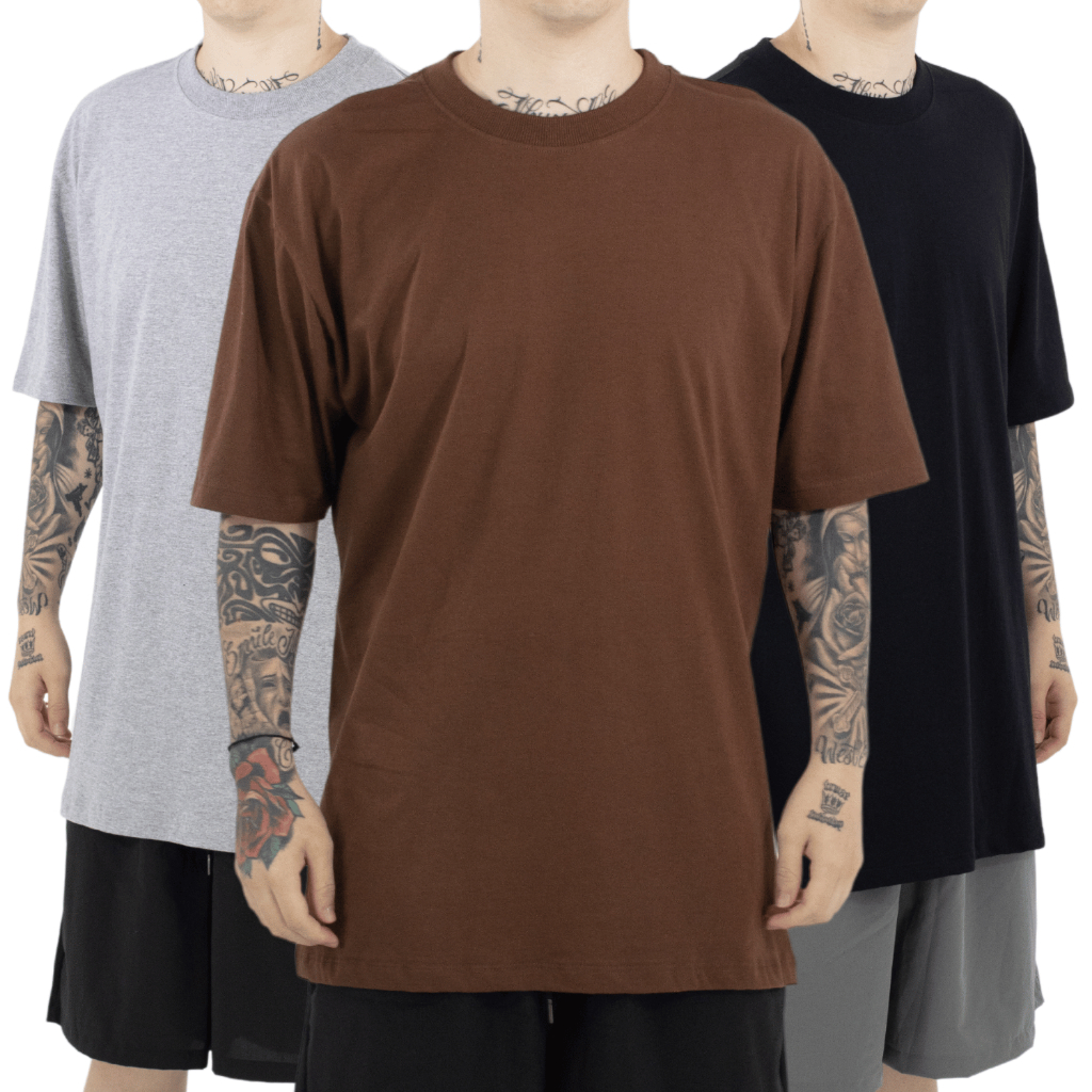 Kit 3 Camisetas Oversized Streetwear Cores Diversas