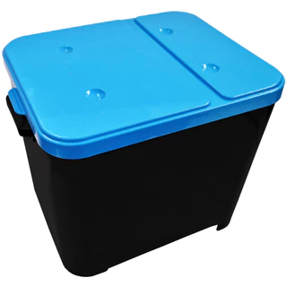 Container Furacão Pet Black Com Tampa Azul 15Kg