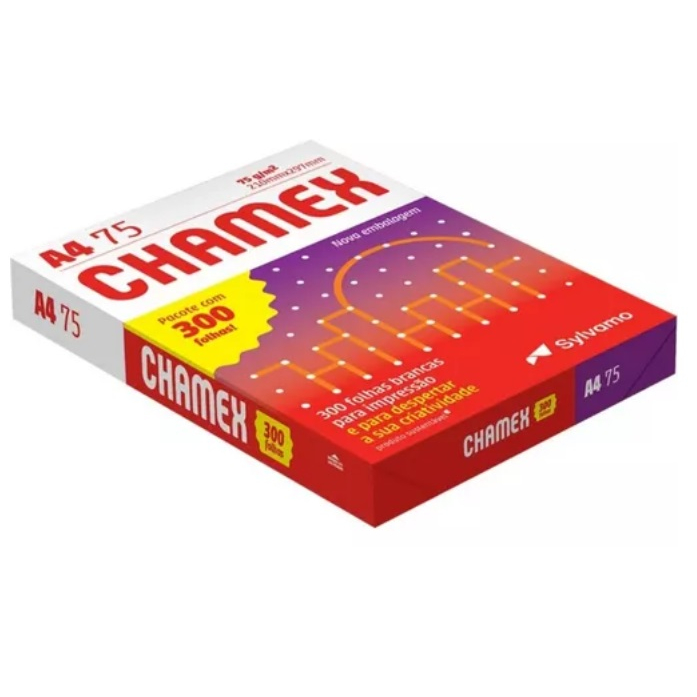 Papel Sulfite A4 Chamex Resma 300 Folhas 75g Branco Premium Shopee Brasil 3731