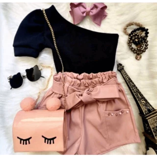 Kit 5 Blusa Menina infantil Manga unica Mula Manca 2 a 10 Anos