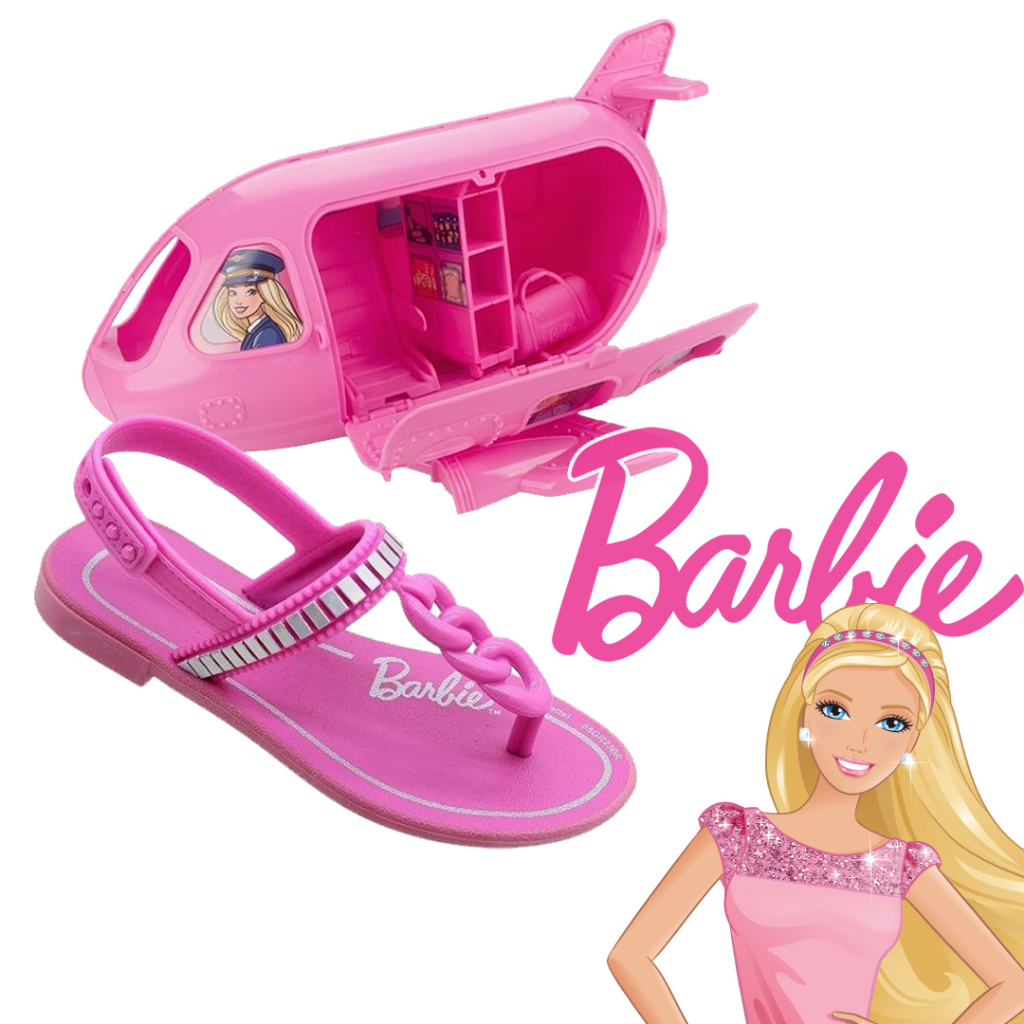 Sandália da barbie para hot sale criança