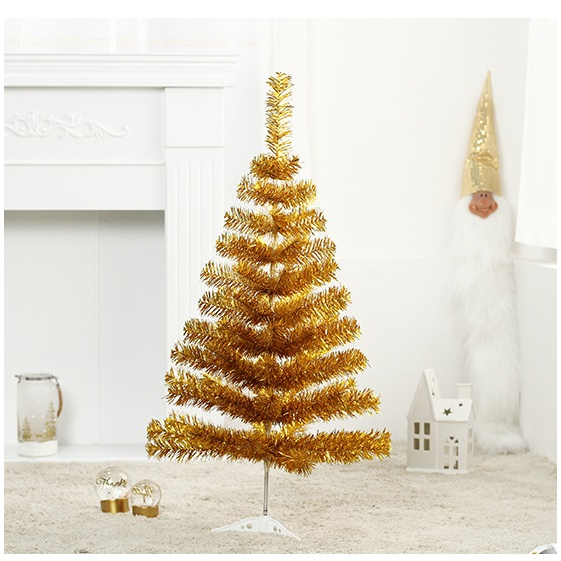 Árvore De Natal Decorada Dourada 60cm - Art Home Decoração