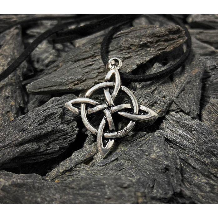 Colar Nó de Bruxa Amuleto de Proteção Cultura Wicca Celta Pingente 3 ...