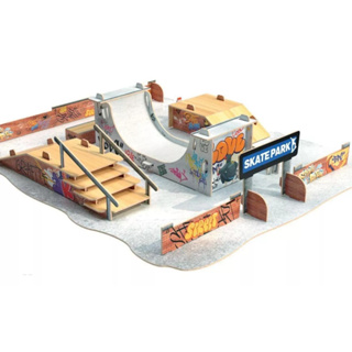 Skate De Dedo Conjunto De Pistas Fingerboard Mdf Deck Skate Park
