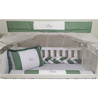 Kit de Berço 7pçs Personalizado Americano 100% algodão