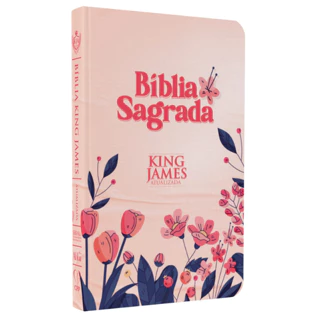 Bíblia Sagrada KJA | Capa Dura | Slim |Edição Luxo| Floral Cartoon Com bordas coloridas