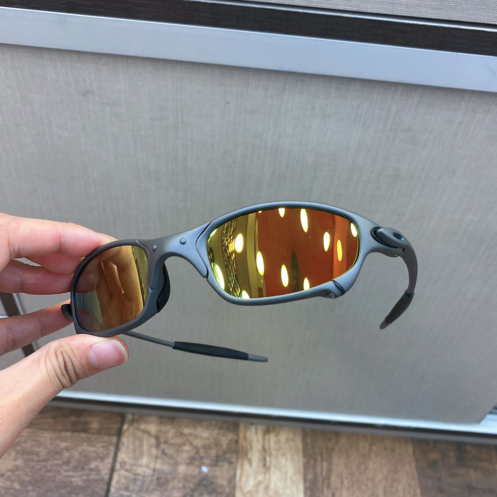 Óculos Masculino premium sol dourado juliet G1 - Incolor