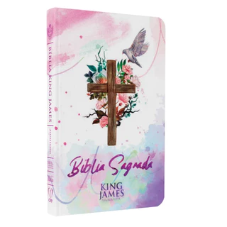 Bíblia Sagrada KJA | Capa Dura | Slim |Edição Luxo| Espírito Santo Com bordas coloridas