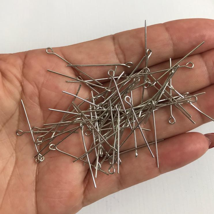 Alfinete pino de cabeça e Contra Pino Para Terços e Bijuterias