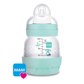 Mamadeira Mam Easy Start 130ml 0 meses Fluxo Super Lento Bebê Azul Menino Recém Nascido