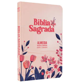 Bíblia Sagrada Slim Capa Dura | RC | Harpa e Corinhos |Edição Luxo - Floral Cartoon Com bordas coloridas