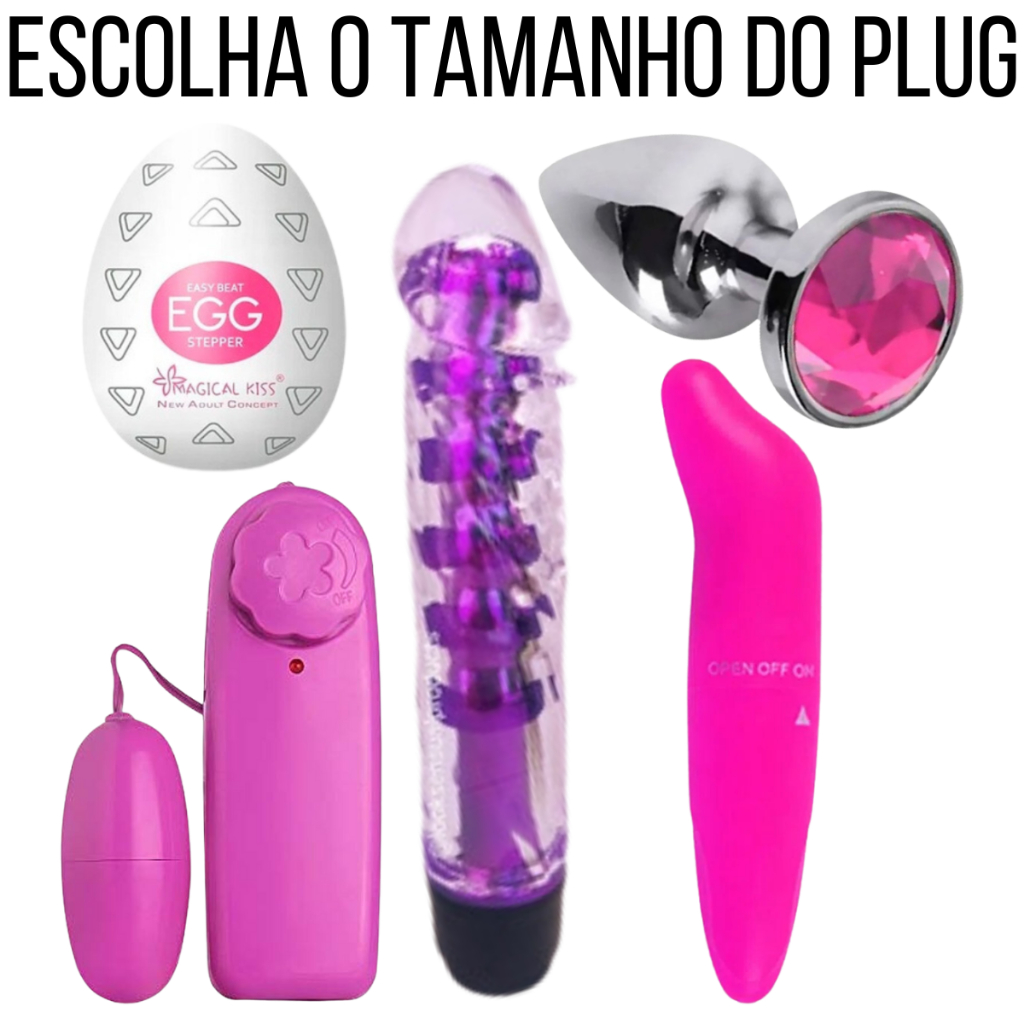 Kit Sex Shop Vibrador Feminino + Vibro Golfinho + Vibra Bullet + Plug Anal  + Egg Masturbador Sex Shop | Shopee Brasil