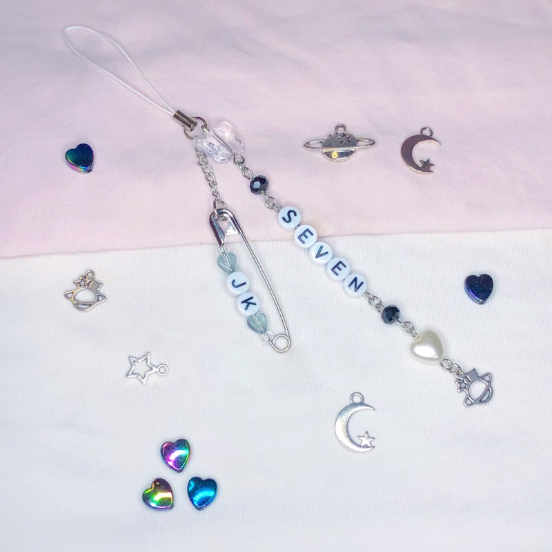 kit pulseira + chaveiro seven jungkook bts jk miçangas | Shopee Brasil