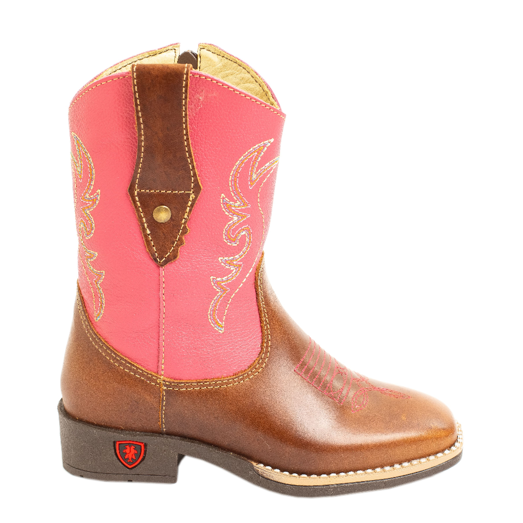 Bota texana infantil store rosa