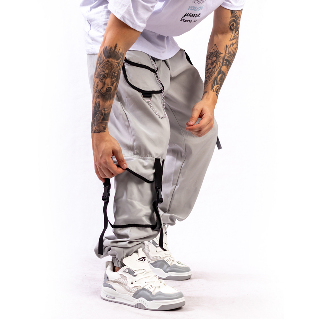 Calça Cargo Jogger Estilo Gringa Masculina e Feminina com Bolsos