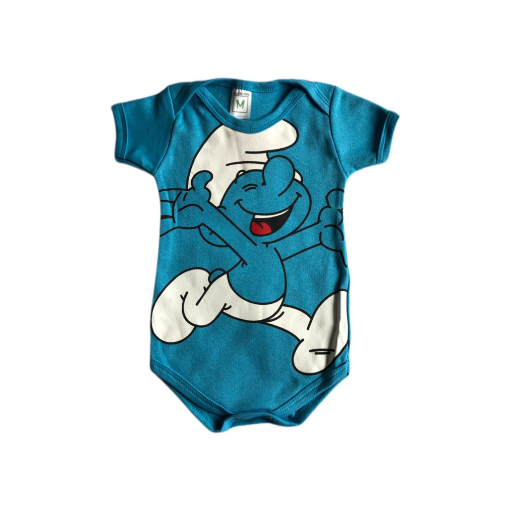 Body Temático Infantil Bebê - Smurfs | Shopee Brasil