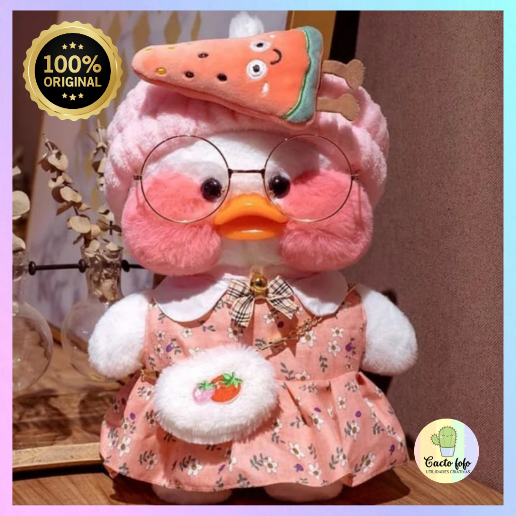 1PC 30cm Plush Pato Lalafanfan Duck Soft Toy With Clothes Korean