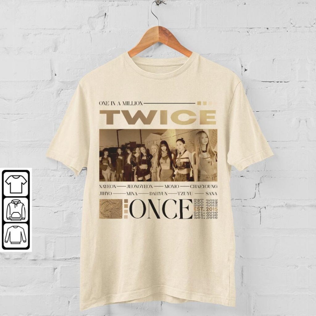 Camiseta T-shirt Unissex Algodão Twice Grupo Kpop Once | Shopee Brasil