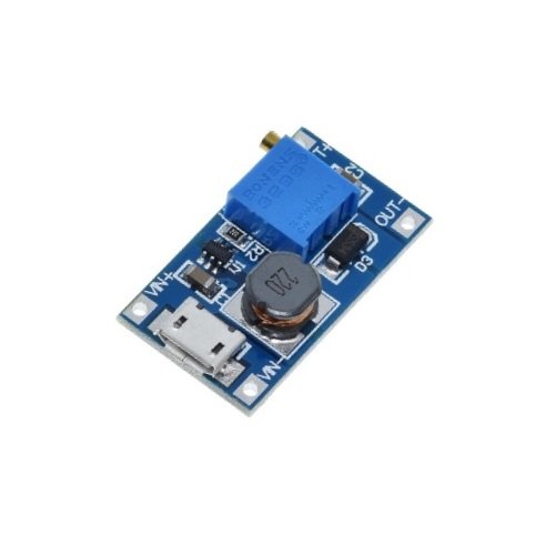 Módulo Regulador de Tensão DC Step UP Mt3608 com entrada Micro USB Arduino, Esp, Raspberry