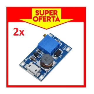 2 Módulo Regulador de Tensão DC Step UP Mt3608 com entrada Micro USB Arduino, Esp, Raspberry