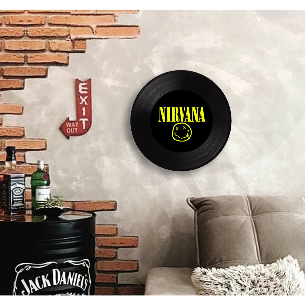 Disco De Vinil Decorativo - Nirvana: Logo | Shopee Brasil