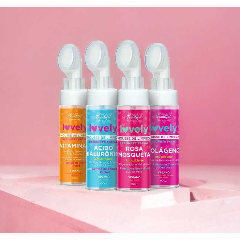 Sabonete Facial Mousse de Limpeza Lovely FaceBeautiful Shopee Brasil