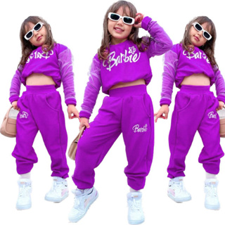 Conjunto Infantil Barbie Roupa Legging Menina Rosa Inverno