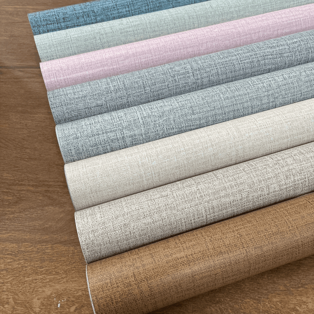 Papel De Parede Adesivo Lavável Linho Liso 3mx45cm Autocolante Varias Cores