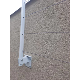 Varal Retratil Dobravel de Parede Muro Com 20 Metros de Cabo de Aço Encapado E Kit Instalação