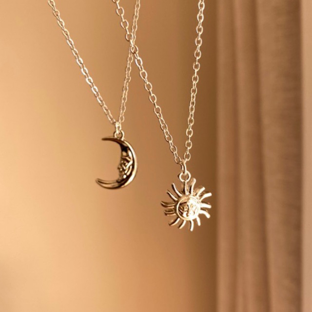 Colar Sol e Lua Amizade Dois Colares Casal Melhores Amigos Lua E Sol Shopee Brasil