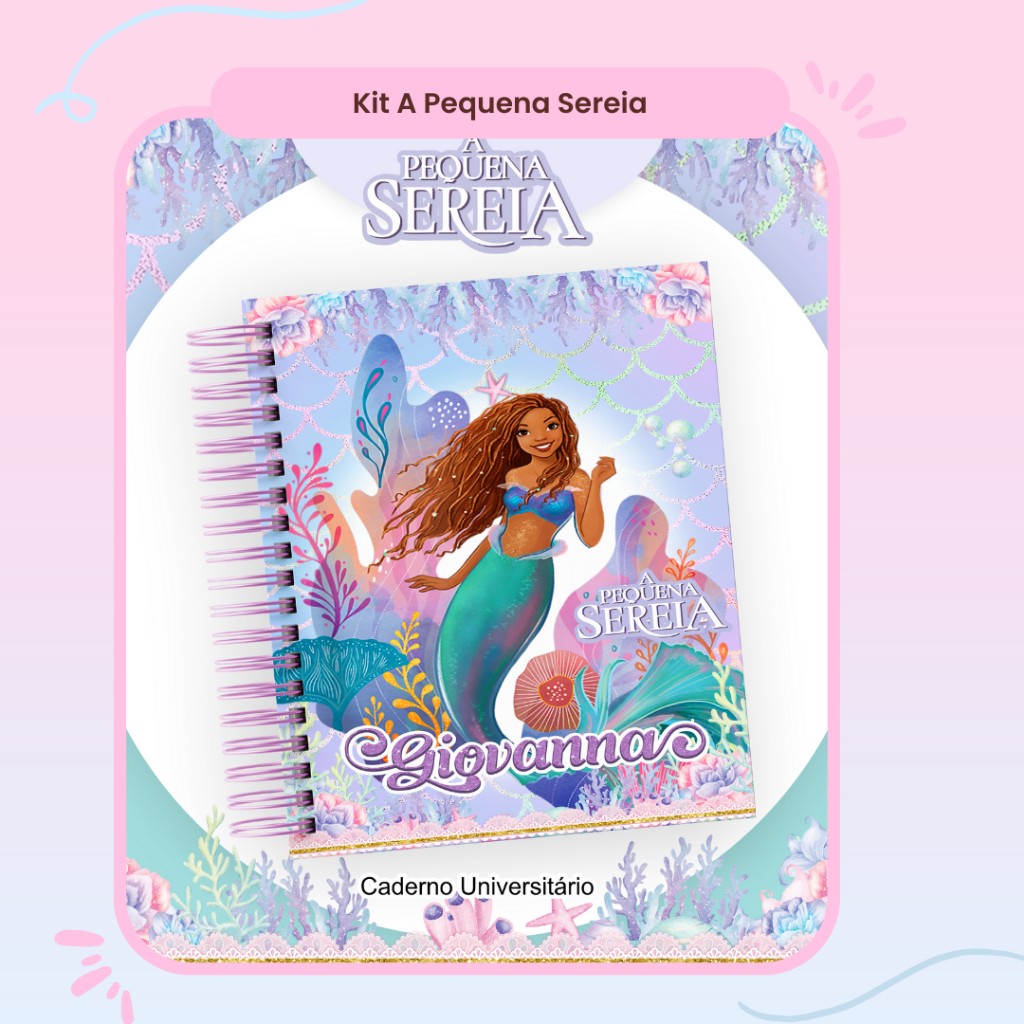 Kit Caderno Escolar A Pequena Sereia - O filme | 2024 | A5 ...
