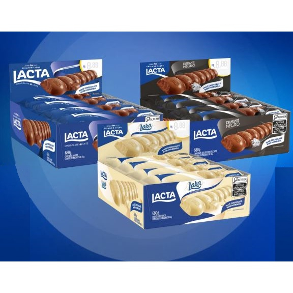 Display Chocolate Barra Lacta 34g C/12 Unidades