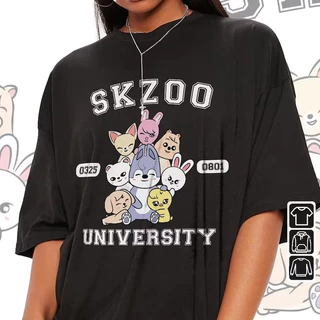Camiseta T-shirt Unissex Algodão Stray Kids Kpop SKZOO