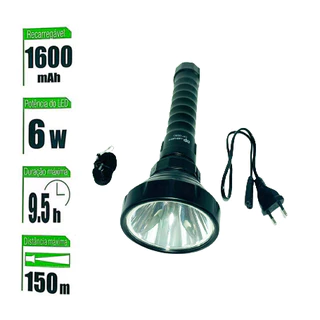 Lanterna Recarregável 1 Led Grande 110v 220v 959C Potente