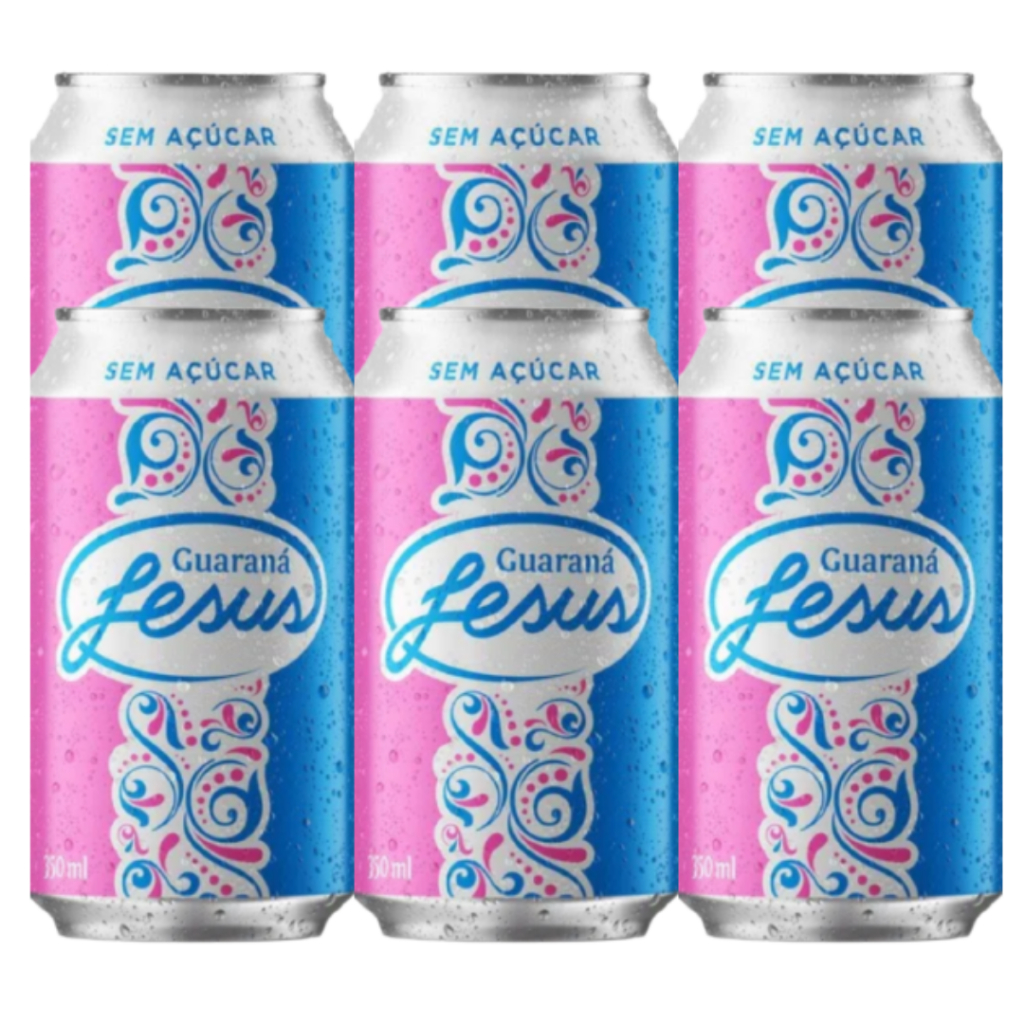 Pack Refrigerante Jesus Zero Açúcar Guaraná Latas 350ml 6 unidades ...