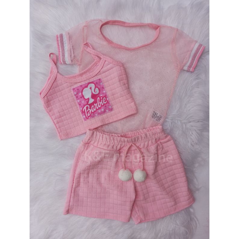 Conjunto Feminina Barbie Girl Kit Roupas De Luxo Juvenil Blogueirinha