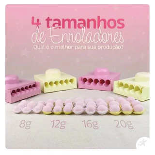 Enrolador De Brigadeiro Beijinho Placa Boleadora De Doces Bluestar Cortador Docinhos De 8g, 12g, 16g ou 20g Blue Star Promoção