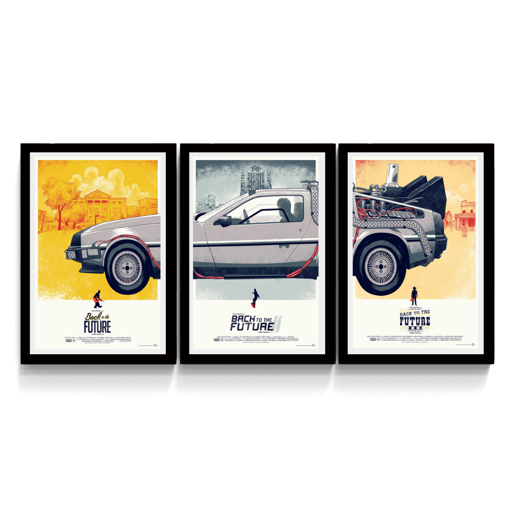 3 Quadros Decorativos Em Mdf De Volta Para O Futuro Delorean Back To The Future - decoração, carros, parede, fotos, casa, viagem, presente , sem moldura e vidro, placa decorativa, poster, colecionáveis